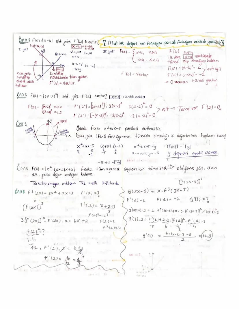 Parcial Fonksiyonların Tonevi
F(x) =
f(x)
, X<a
LX=α-Kritik Nokta
2h(x), x>a
Biçimindeki parcial fonks. a noktasında
türevli olması için
1) 