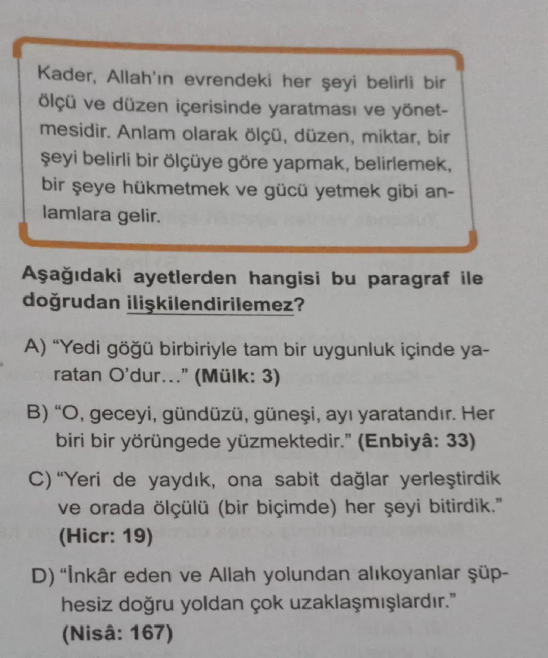 8.sınıf din kültürü