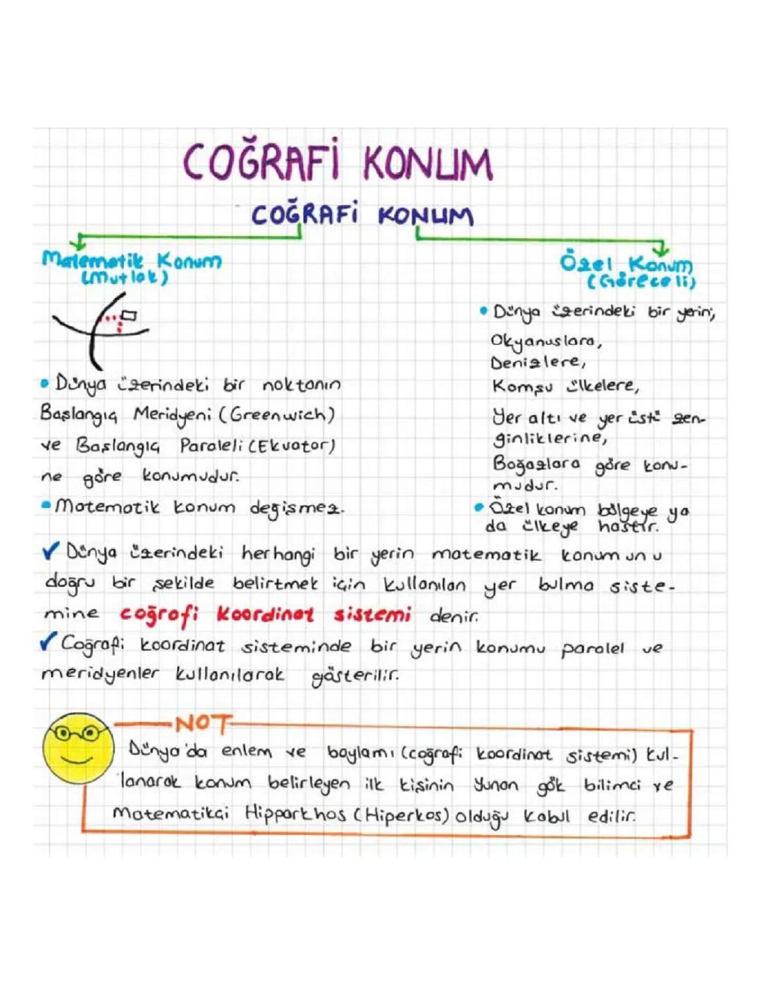 9. SINIF COĞRAFYA COĞRAFİ KONUM