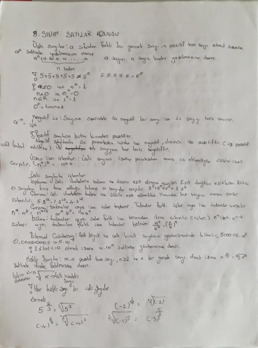 you masno, denir.
a Sergisin Sargis.
9.SINIF SAYILAR KONUSU
Ushe sayılar: a Sifinden forkl, bir gerçek say, in pozitif tam sayı olmak sæere
