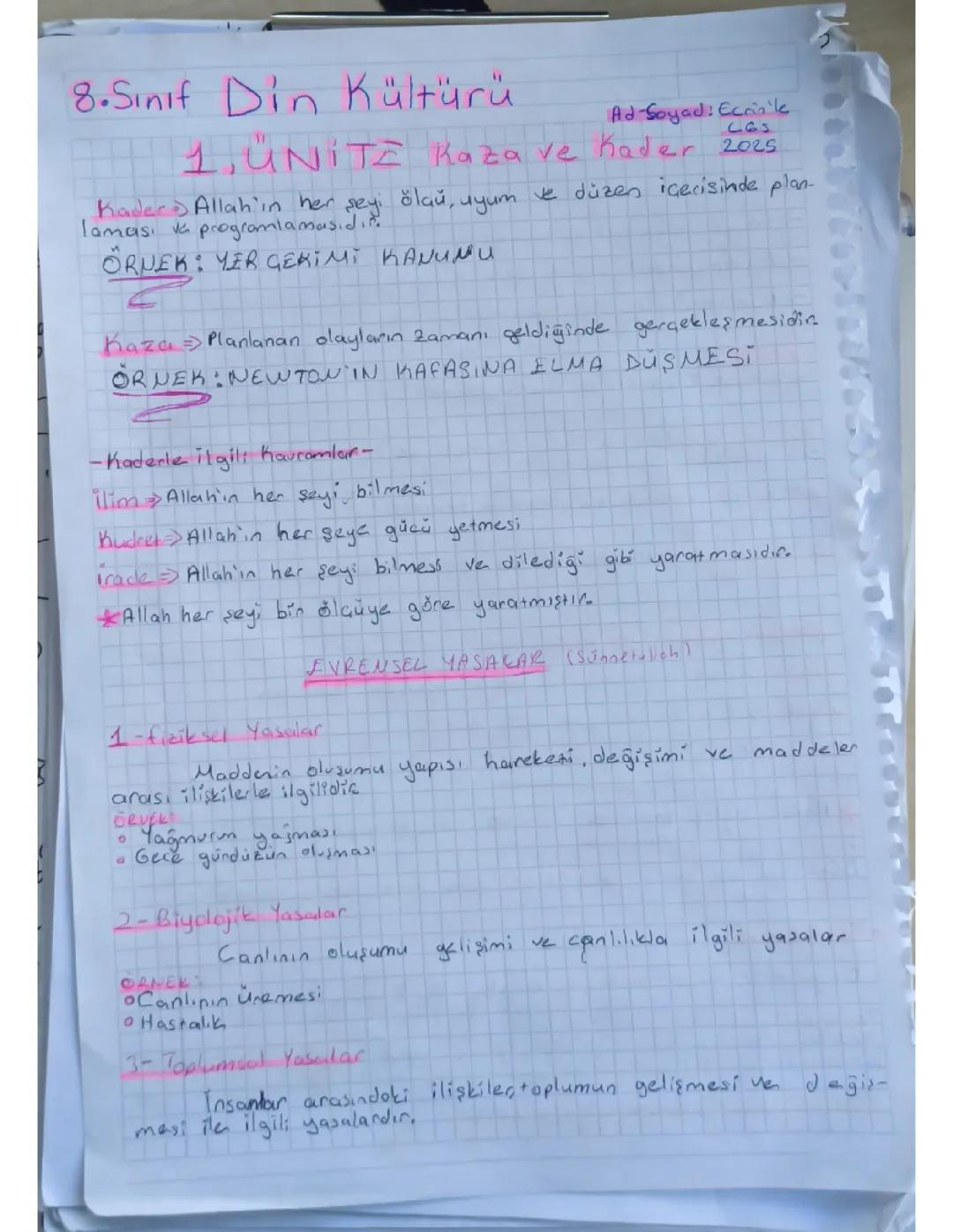 Din kültürü 1.Ünite