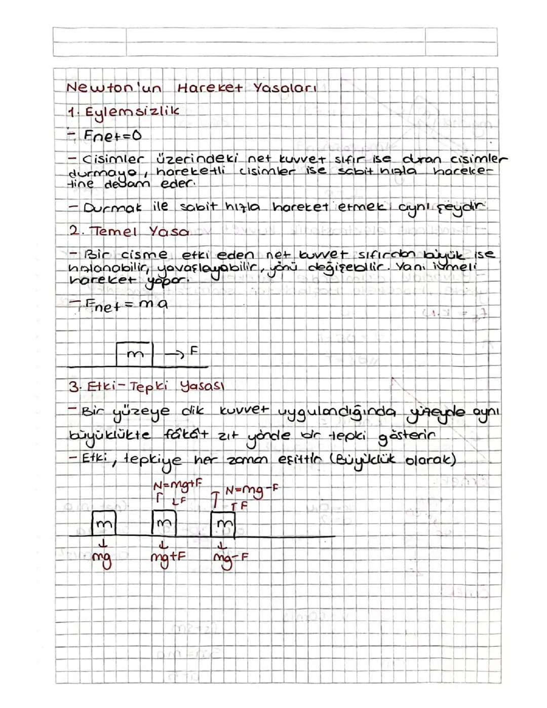 11. Sınıf Fizik: Newton'un Hareket Yasaları ve Çözümlü Sorular PDF