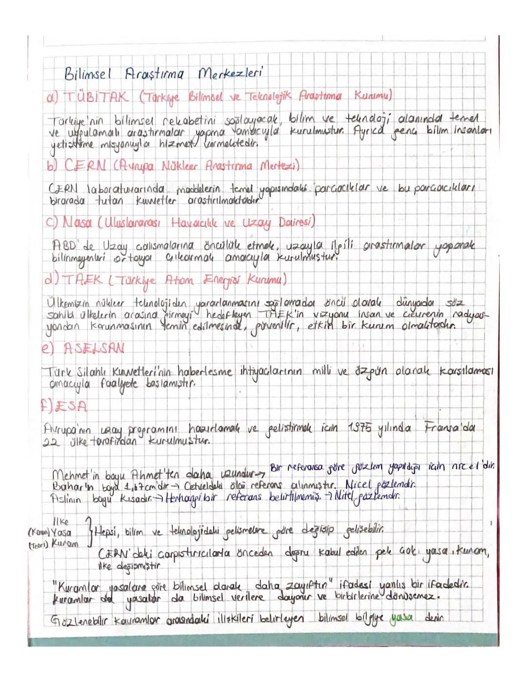 Bilimsel Araştırma Merkezleri
a) TÜBİTAK (Türkiye Bilimsel ve Teknolojik Prastima Kurumu)
Türkiye'nin bilimsel rekabetini sağlayacak, bilim 