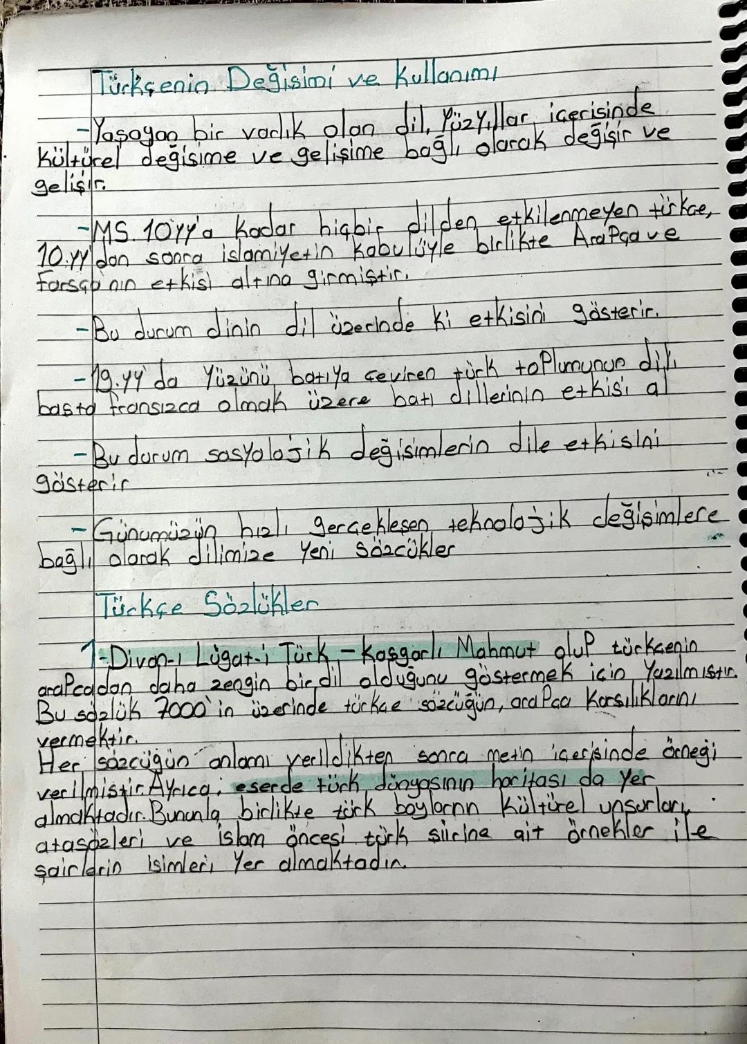 Türkçenin Değişimi ve kullanım
-Yaşayan bir varlık olan dil, Yüzyıllar içerisinde
Kültürel değisime ve gelişime bağlı olarak değişir ve
geli