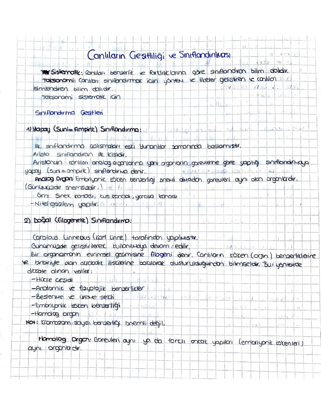 Canlıların Çeşitliliği ve Sınıflandırılması