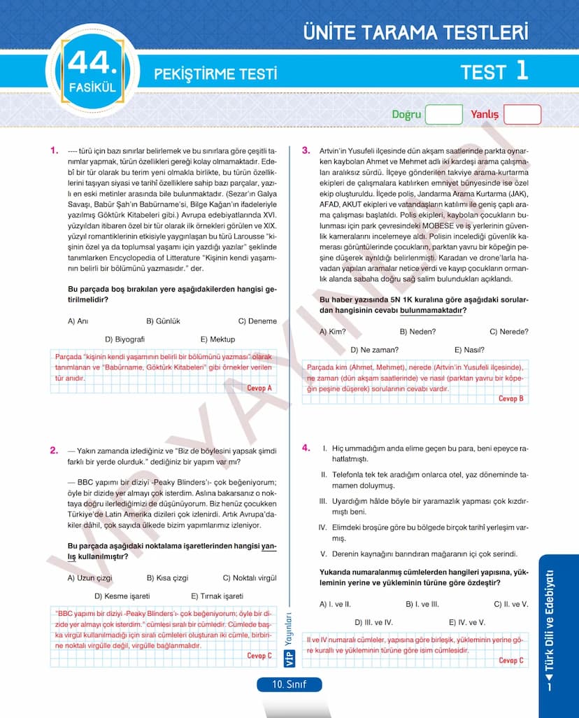 39.
FASİKÜL
ANI (HATIRA)
Anı (Hatıra)
MEB KAZANIMLARI
A.4. 1. Metinde geçen kelime ve kelime gruplarının anlamlarını tespit eder.
A.4. 2. Me