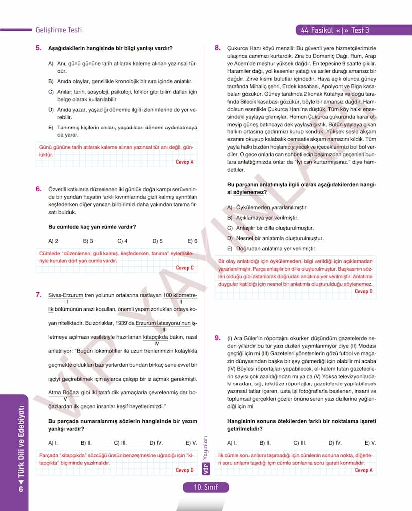 39.
FASİKÜL
ANI (HATIRA)
Anı (Hatıra)
MEB KAZANIMLARI
A.4. 1. Metinde geçen kelime ve kelime gruplarının anlamlarını tespit eder.
A.4. 2. Me