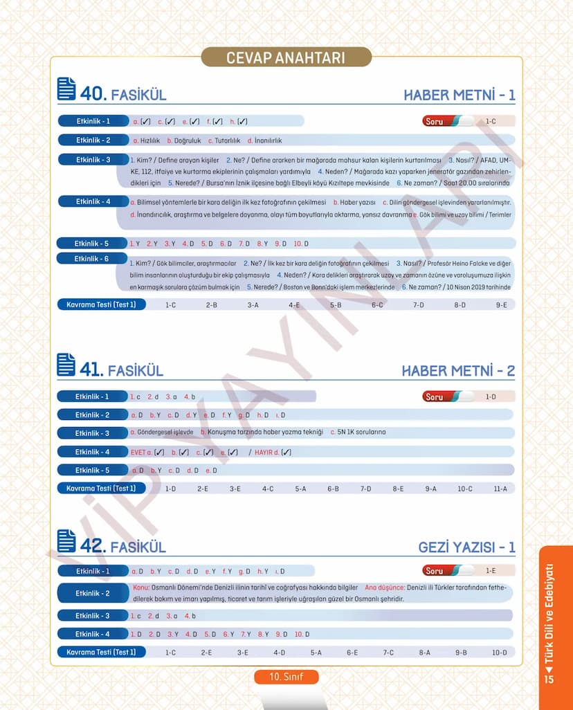 39.
FASİKÜL
ANI (HATIRA)
Anı (Hatıra)
MEB KAZANIMLARI
A.4. 1. Metinde geçen kelime ve kelime gruplarının anlamlarını tespit eder.
A.4. 2. Me