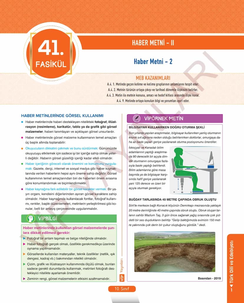 39.
FASİKÜL
ANI (HATIRA)
Anı (Hatıra)
MEB KAZANIMLARI
A.4. 1. Metinde geçen kelime ve kelime gruplarının anlamlarını tespit eder.
A.4. 2. Me