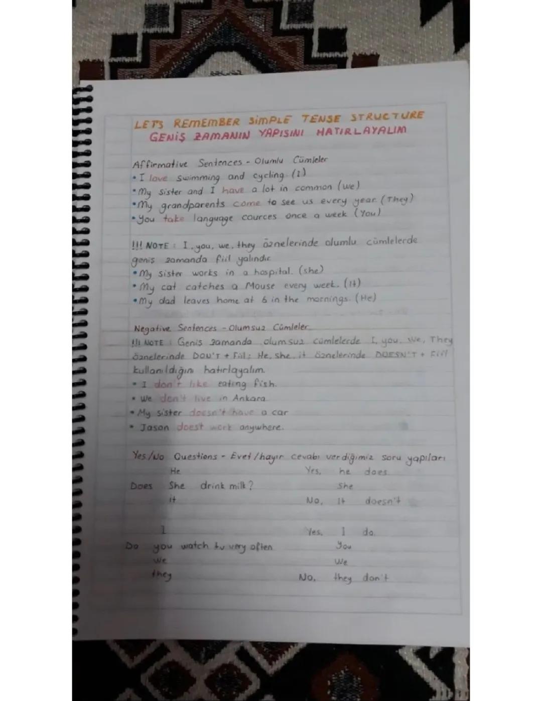 9. Sınıf İngilizce zamanlar. 