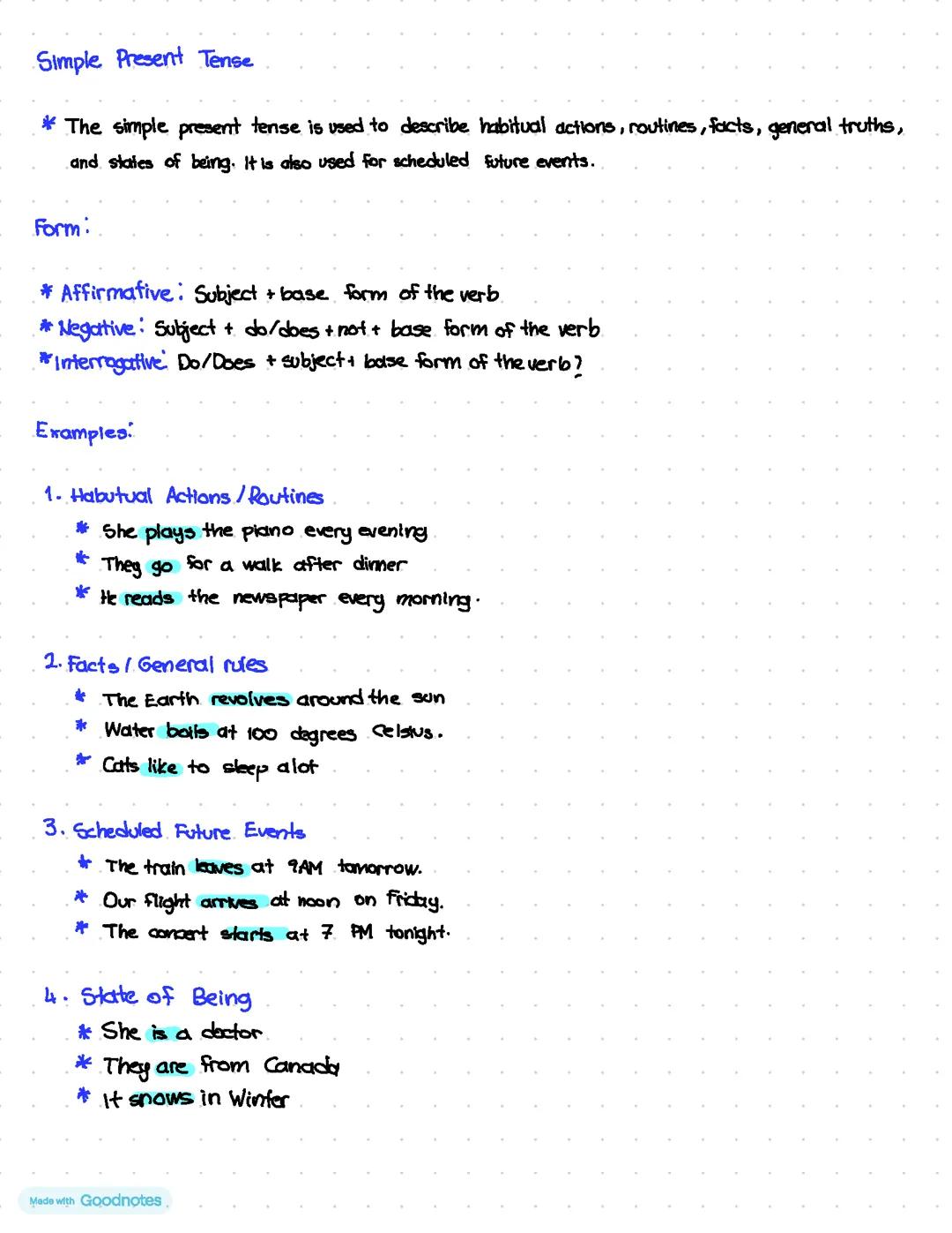 Understanding Simple Present Tense - Examples and Keywords