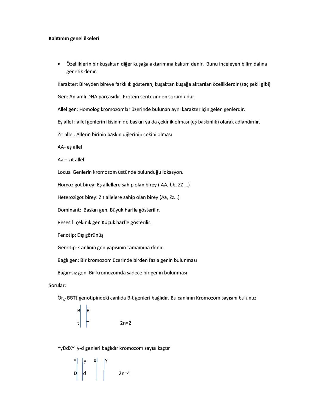 Kalıtımın genel ilkeleri mayoz mitoz bölünme çaprazlamalar 