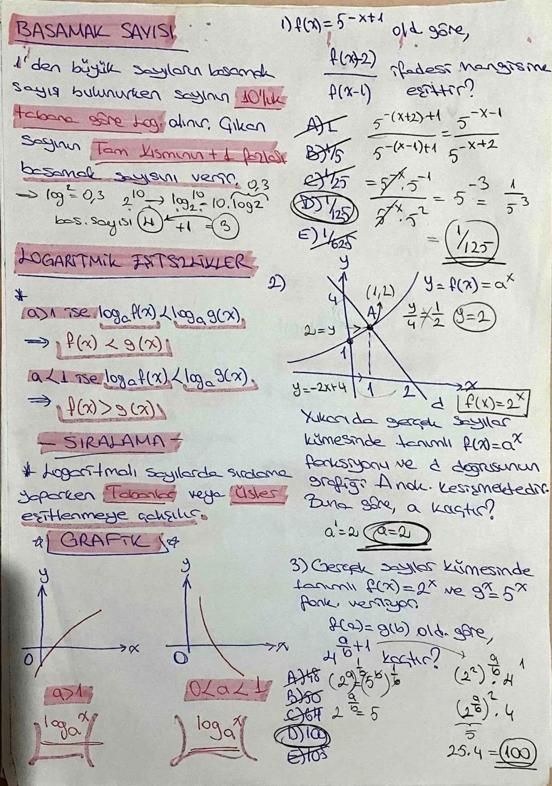 LOGARITMA
at ve a> olmak üzere,
f(x)=a fonksiyonuna ustel
fonksiyon denna
a>
Χ
बखर
G.K=(0,+] G.K= (0,+]
*2=8 ise x=3
x+2
=27 ise x=-
tersi
0