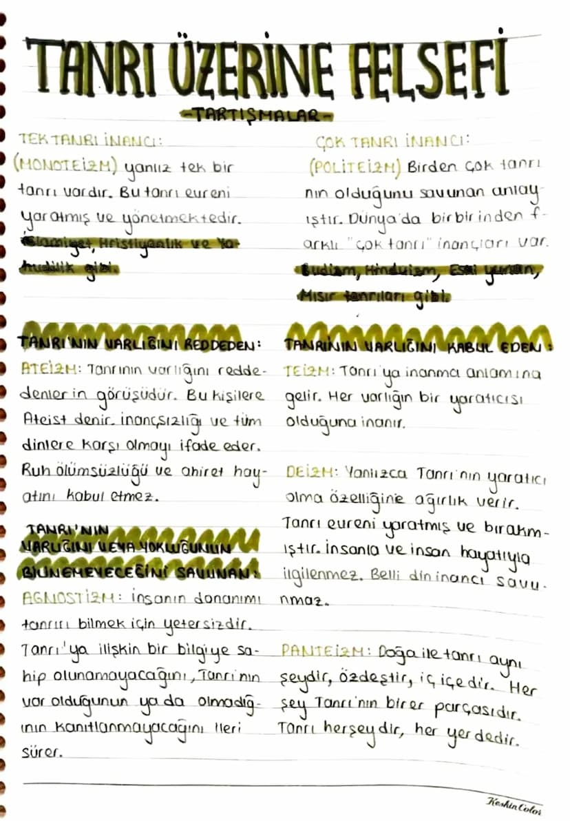 DIN FELSEFESİ
•DIN: Genellikle doğaüstü (metafizik) ve ahlaki niteliği olan.
bir kurumdur. İnsanı manevi anlamda kuşatır ve koyduğu kural-
l