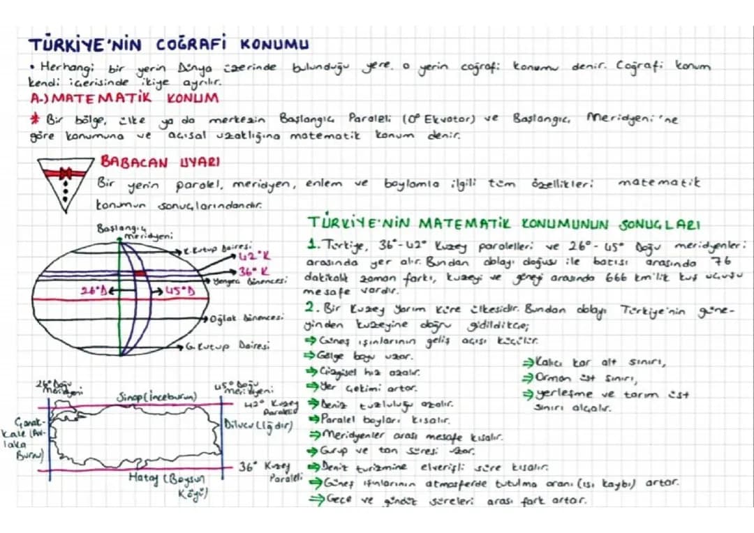 TURKIYENIN COĞRAFİ KONUMU