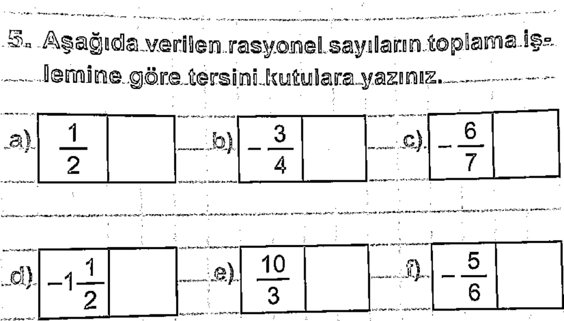 # Rasyonel Sayılarla Toplama ve Çıkarma İşlemi

• Rasyonel sayılarla toplama ve çıkarma işlemi
yapılırken paydalar eşit olmalıdır. Paydaları
