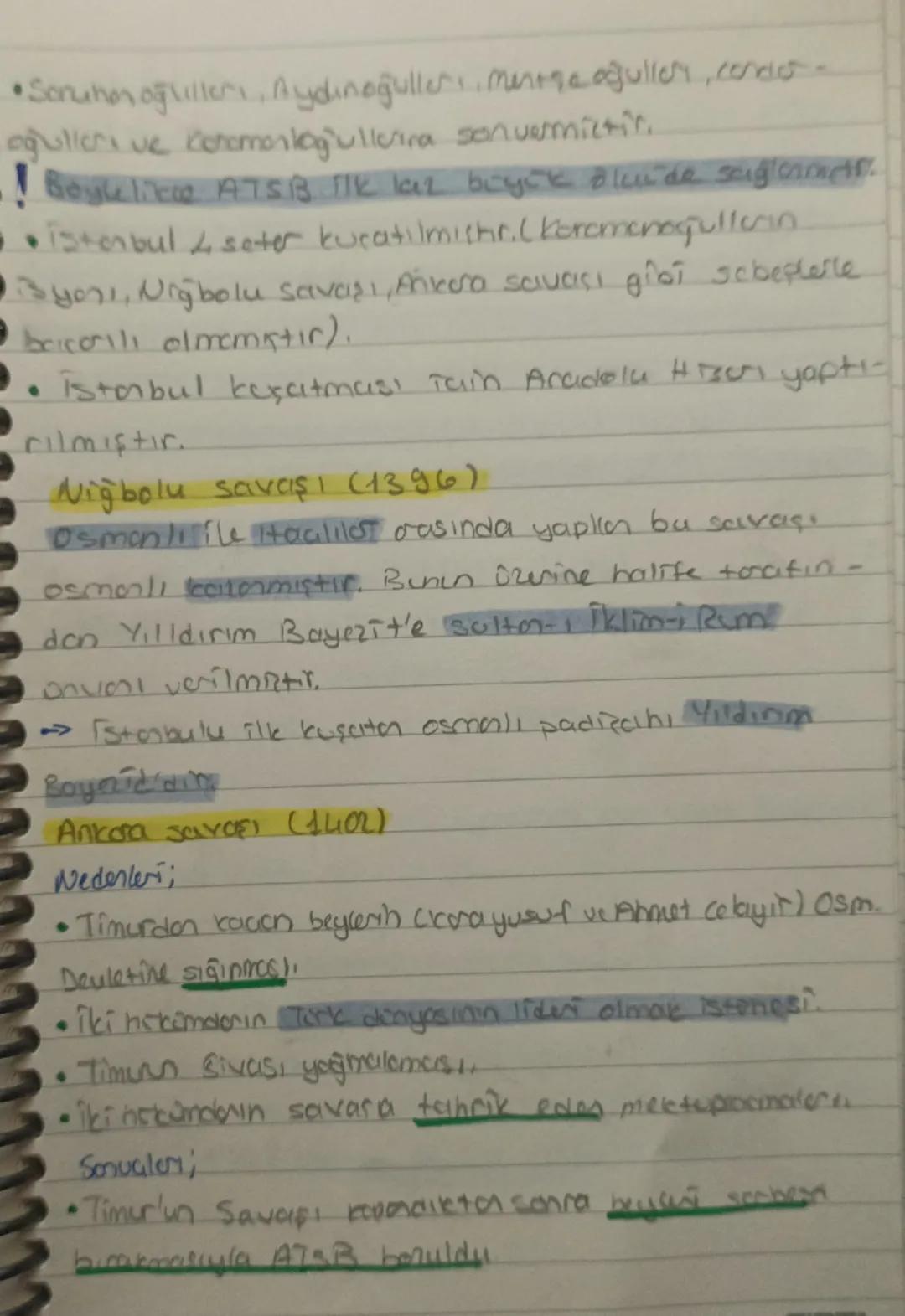 # TARİH (1.dönem 2.yazılı) => 10.SINIF. 2.Ünite

*   Osmanlı devletinin kısa sürede büyümesini etkileyen faktörler:
*   Bizans'ın içinde yaş