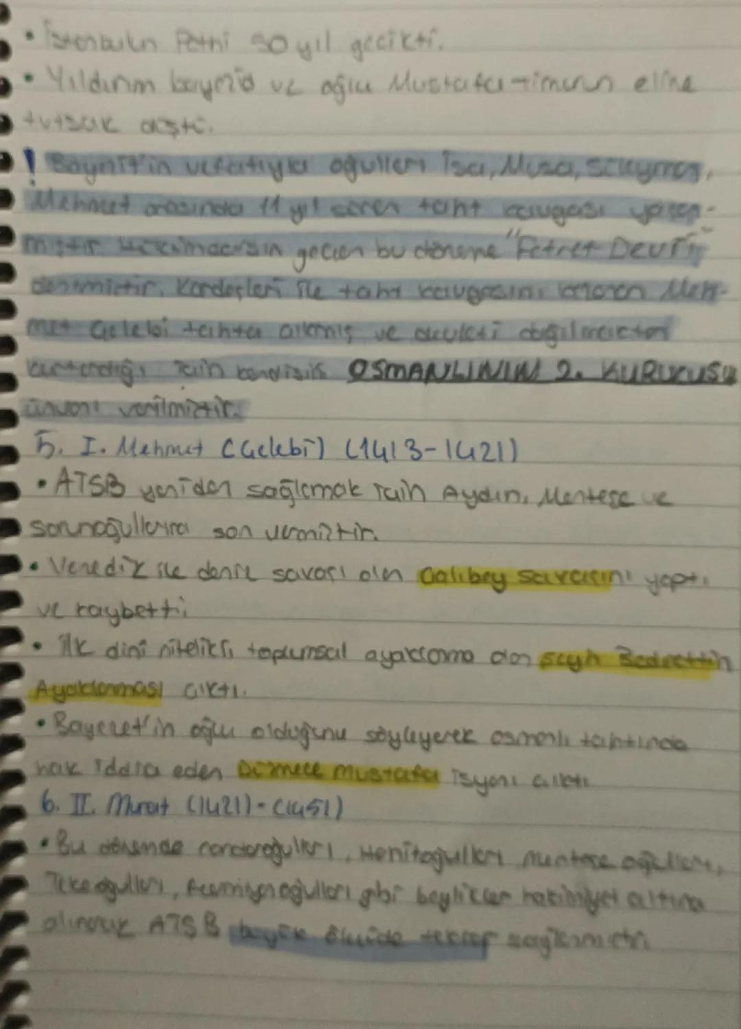 # TARİH (1.dönem 2.yazılı) => 10.SINIF. 2.Ünite

*   Osmanlı devletinin kısa sürede büyümesini etkileyen faktörler:
*   Bizans'ın içinde yaş
