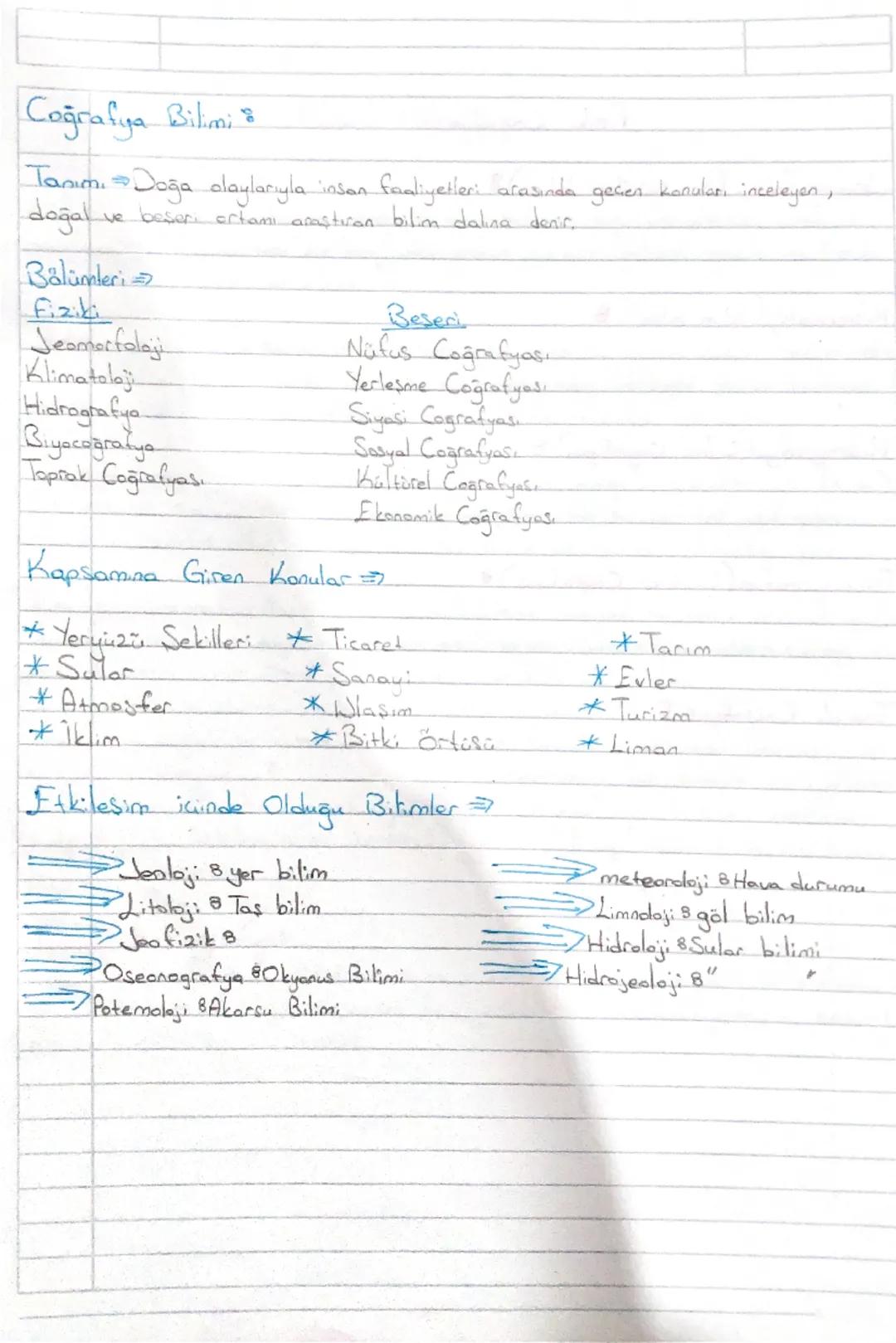 Coğrafya 1. Ünite ders notu