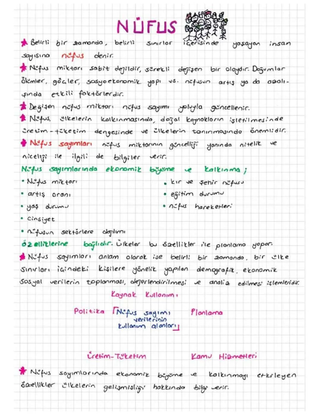 10. SINIF COĞRAFYA NÜFUS
