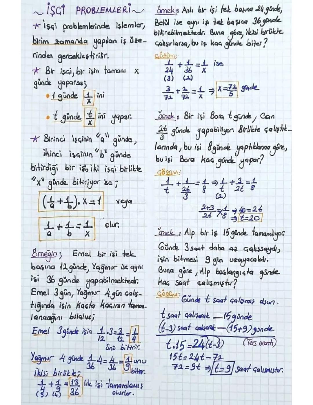 Matematik Ders Notları ve Problemler