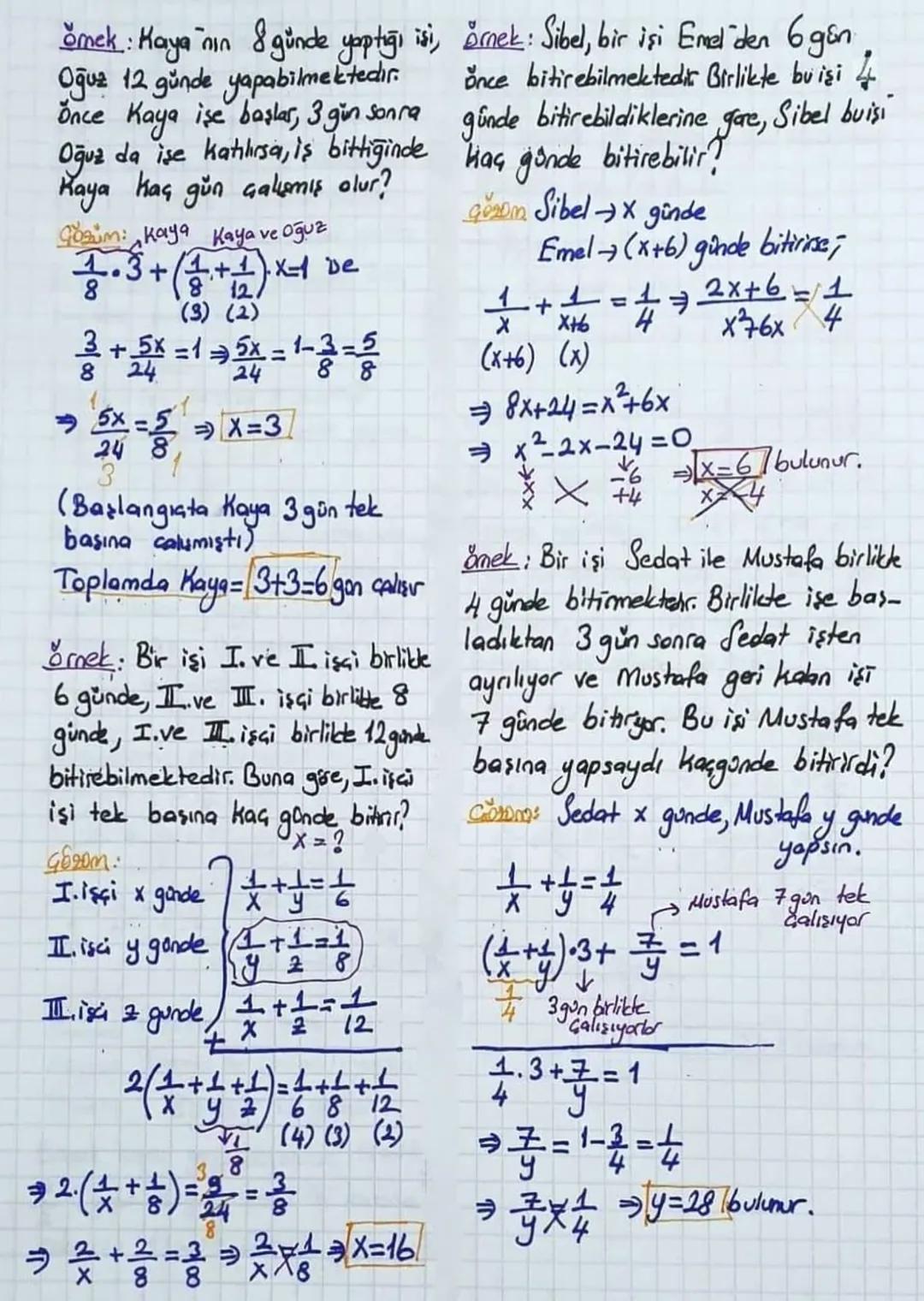 ~işct PROBLEMLERI
* işçi
isai problemlerinde işlemler,
birim zamanda yapılan iş üze
rinden gerçekleştirilir.
Br isai, bir işin tamanı x
günd