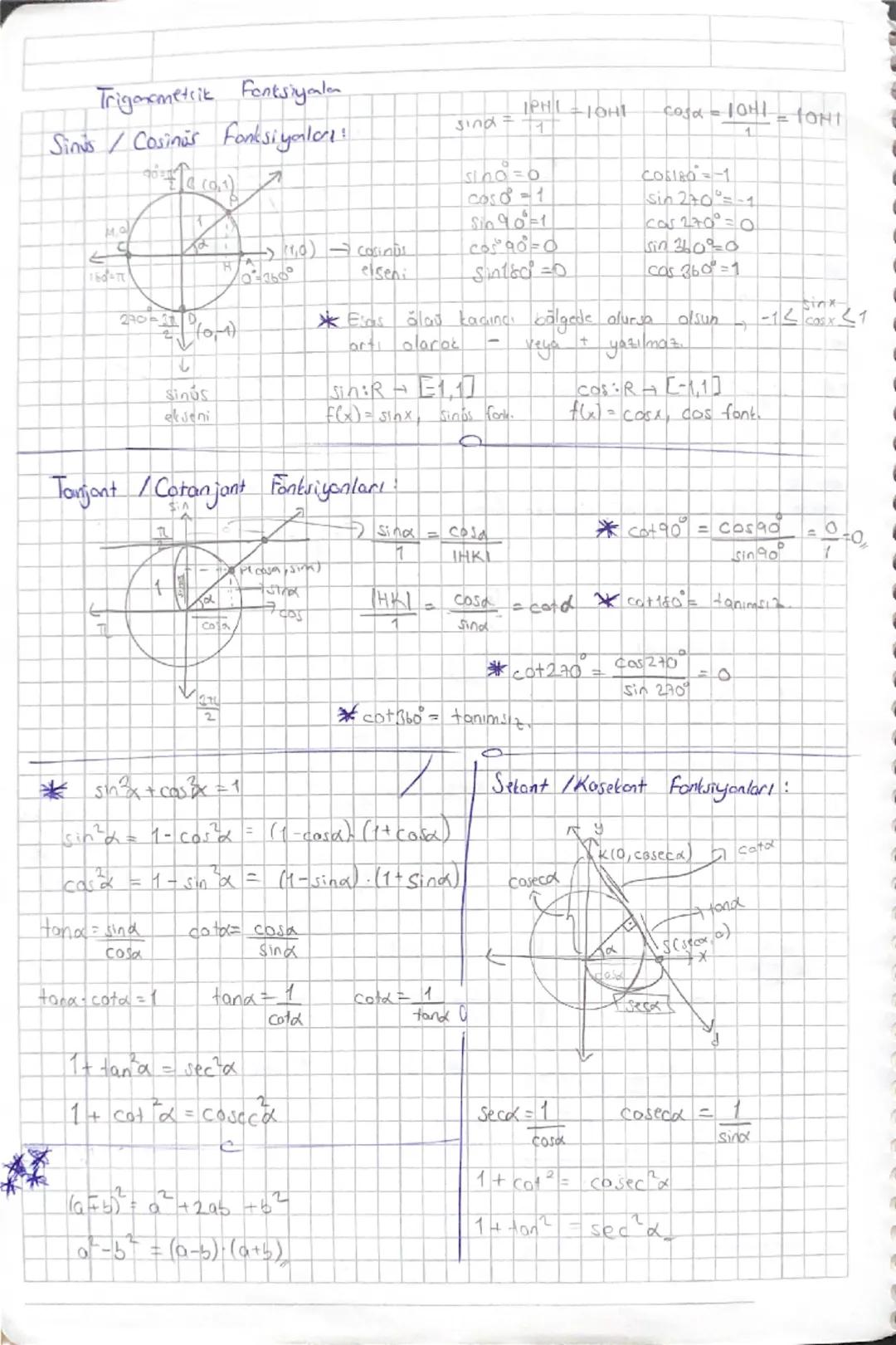 B
(kars) (hipokenús)
Trigonometri

sina - karşı
Sinß =
C
hipatenüs
b
a
a
cosa komsu
casp
b
hipotenus
(komşu)
0
*
tona =
karsı
Sina Cose
koms