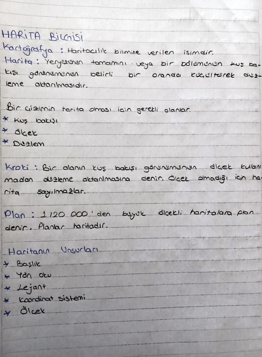 # HARITA BİLGİsi

Kartoğrafya : Haritaılık bilimine verilen isimdir.

Harita: Yeryüzünün tamamını - veya bir bölumünün kus ba-
kışı görünmün