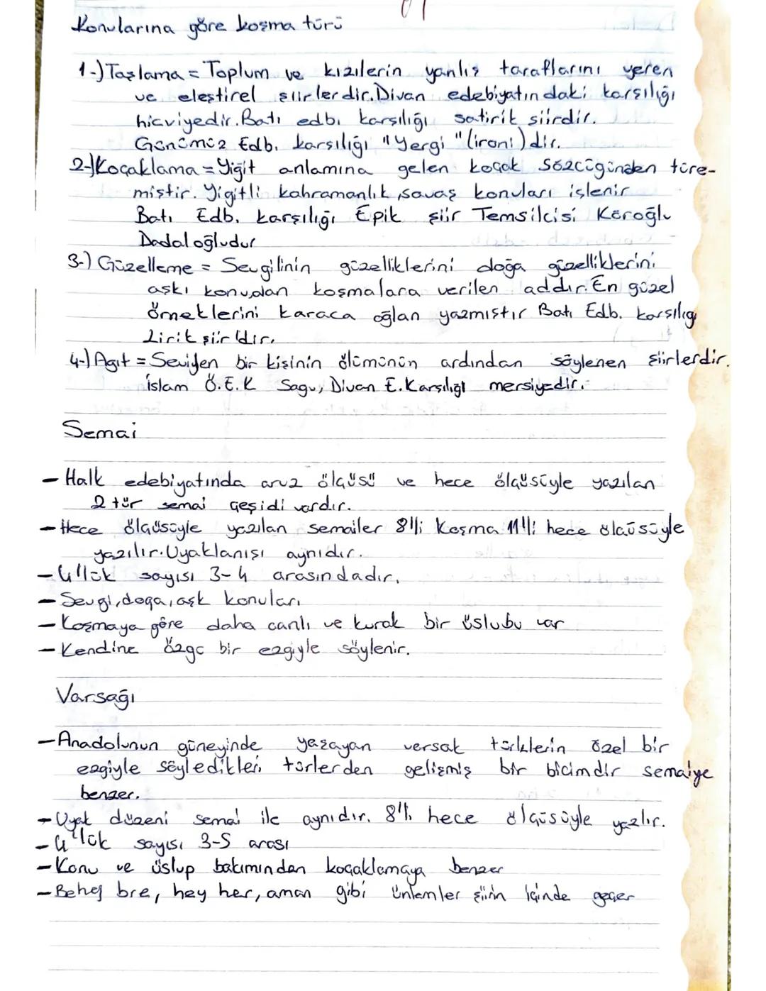 Koşma Türleri ve Semai Nedir? Özellikleri ve Ayrıntıları