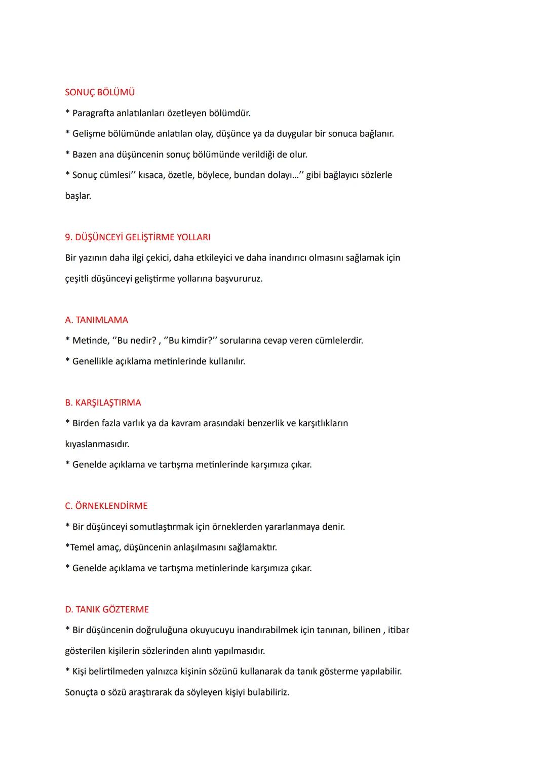 PARÇADA ANLAM
1. PARAGRAFTA BAŞLIK: Paragrafta anlatılanları en iyi özetleyen sözcük ya da
sözcük grubudur. Şiir için de aynı durum söz konu