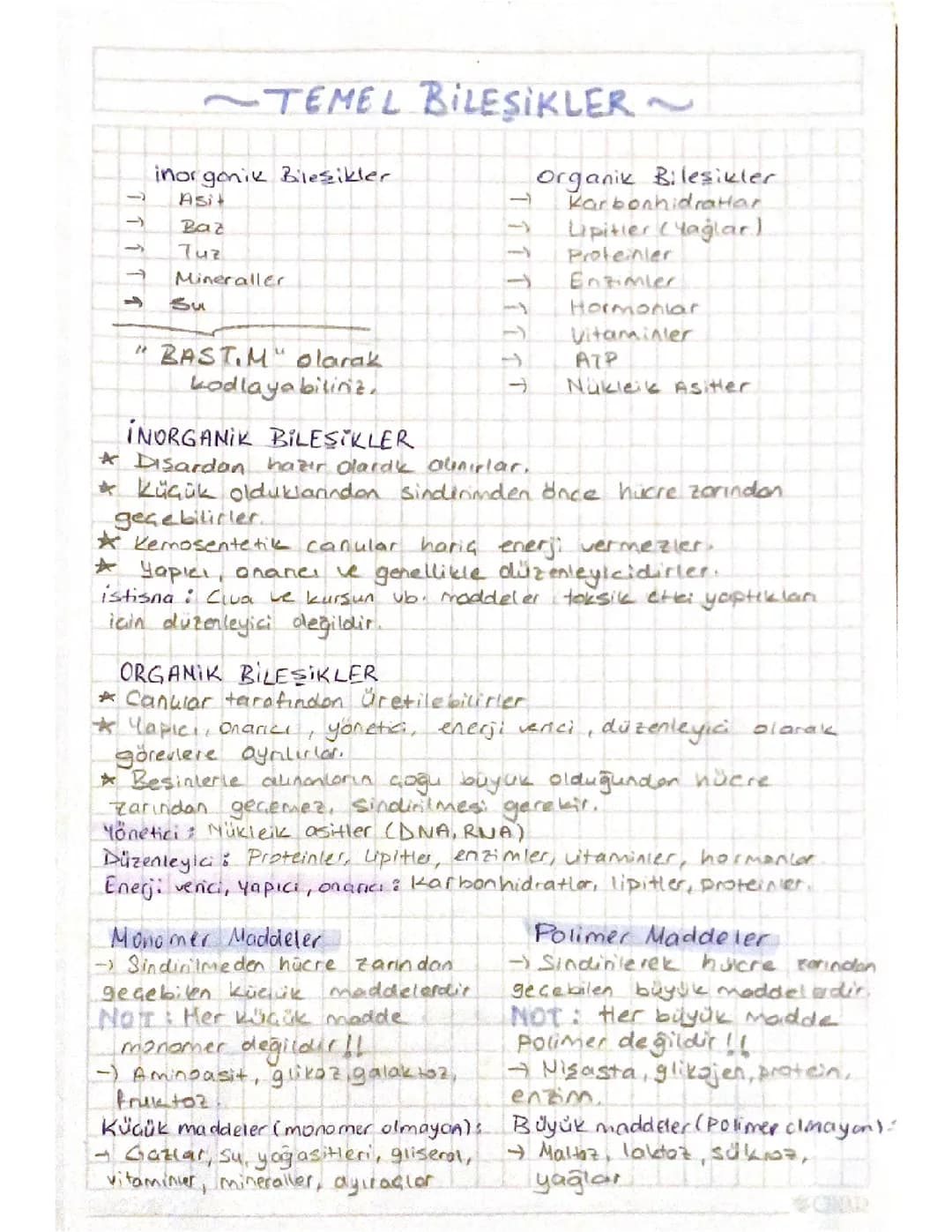 Temel Bileşikler TYT