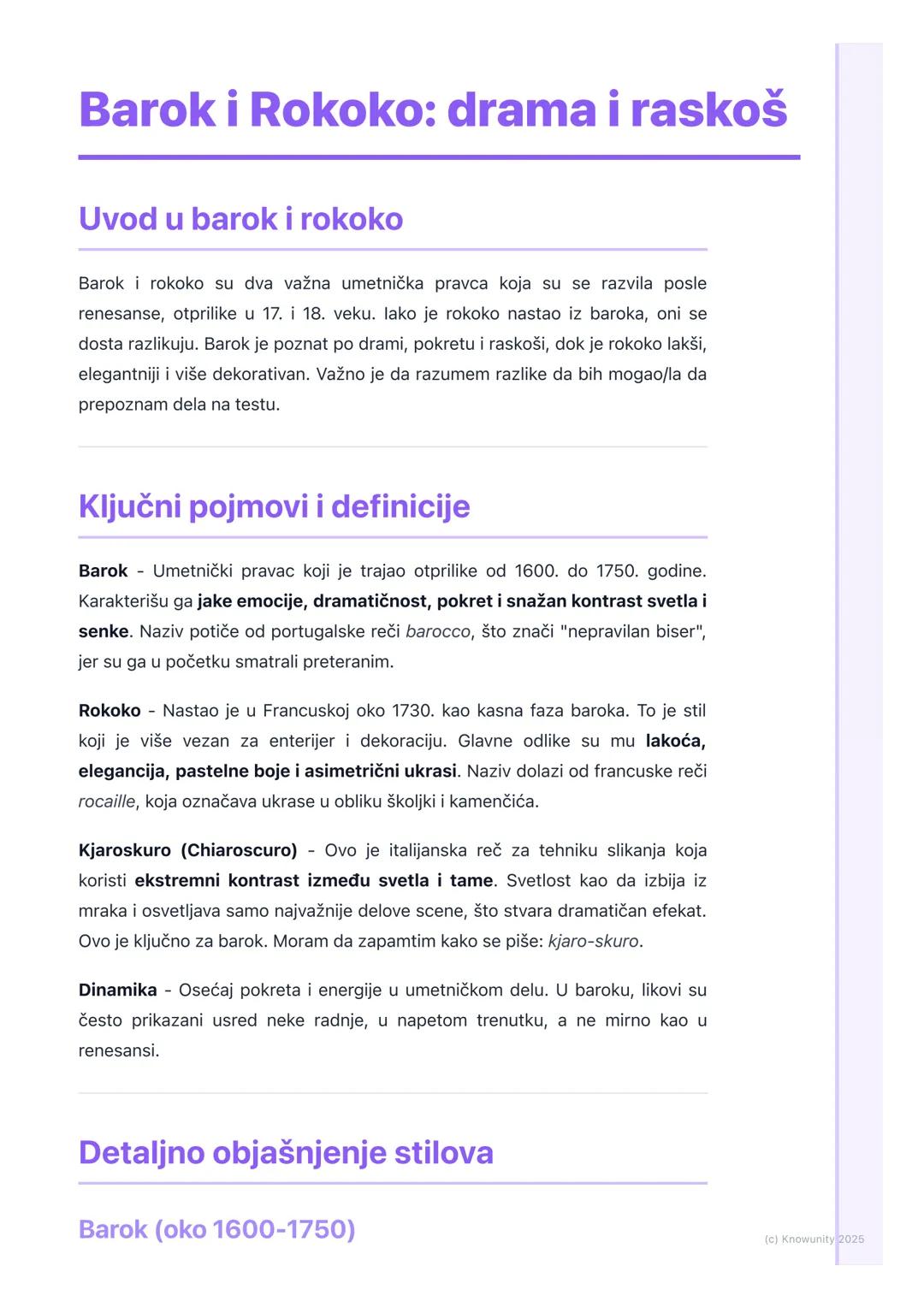 # Barok i Rokoko: drama i raskoš

Uvod u barok i rokoko

Barok i rokoko su dva važna umetnička pravca koja su se razvila posle
renesanse, ot