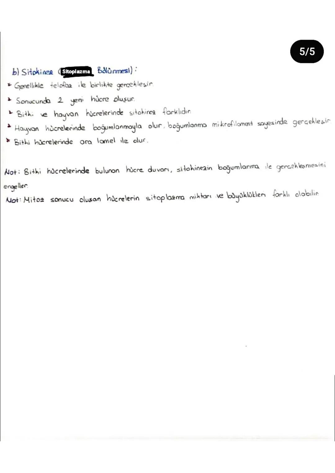 Mitos Bölünme
→ Amaa Nedir?
Tek hücrelilerde üreme
Gok hücrelilerde büyüme, gelişme, yenilenme
Bazı çok hücrelilerde üreme
Erkek anlarda ve 