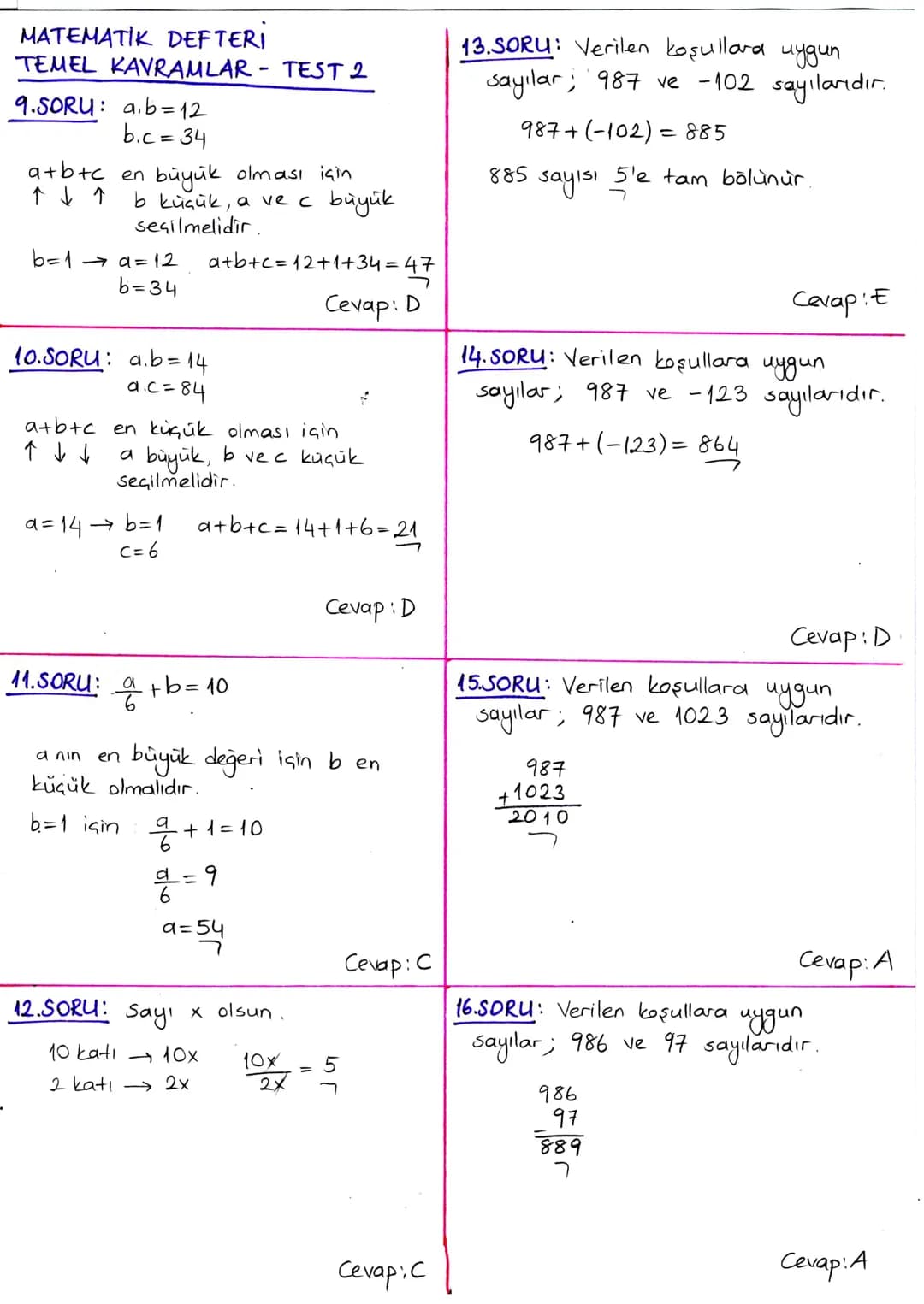 MATEMATIK DEFTERİ
TEMEL KAVRAMLAR - TEST 1
1.SORU: x-8=
3.Y
←
1x-3y = 8
(x-3y). x-24.y = 8x-24. y = 8(x-3y)
8
=
8.8=64
Cevap: E
5.SORU: x ve