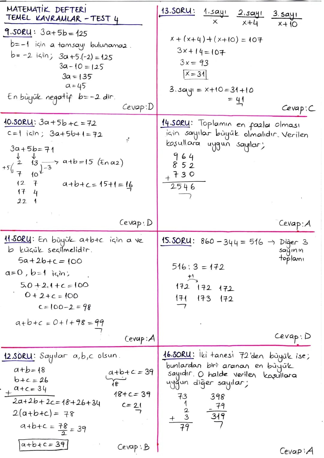 MATEMATIK DEFTERİ
TEMEL KAVRAMLAR - TEST 1
1.SORU: x-8=
3.Y
←
1x-3y = 8
(x-3y). x-24.y = 8x-24. y = 8(x-3y)
8
=
8.8=64
Cevap: E
5.SORU: x ve