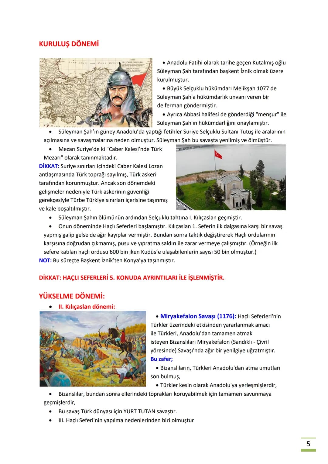 1. ÜNİTE: YERLEŞME VE DEVLETLEŞME SÜRECİNDE SELÇUKLU
TÜRKİYE'Sİ
KONU 1: TÜRKLERDEN ÖNCE ANADOLU'NUN DURUMU VE İLK TÜRK AKINLARI
TÜRKLERDEN Ö