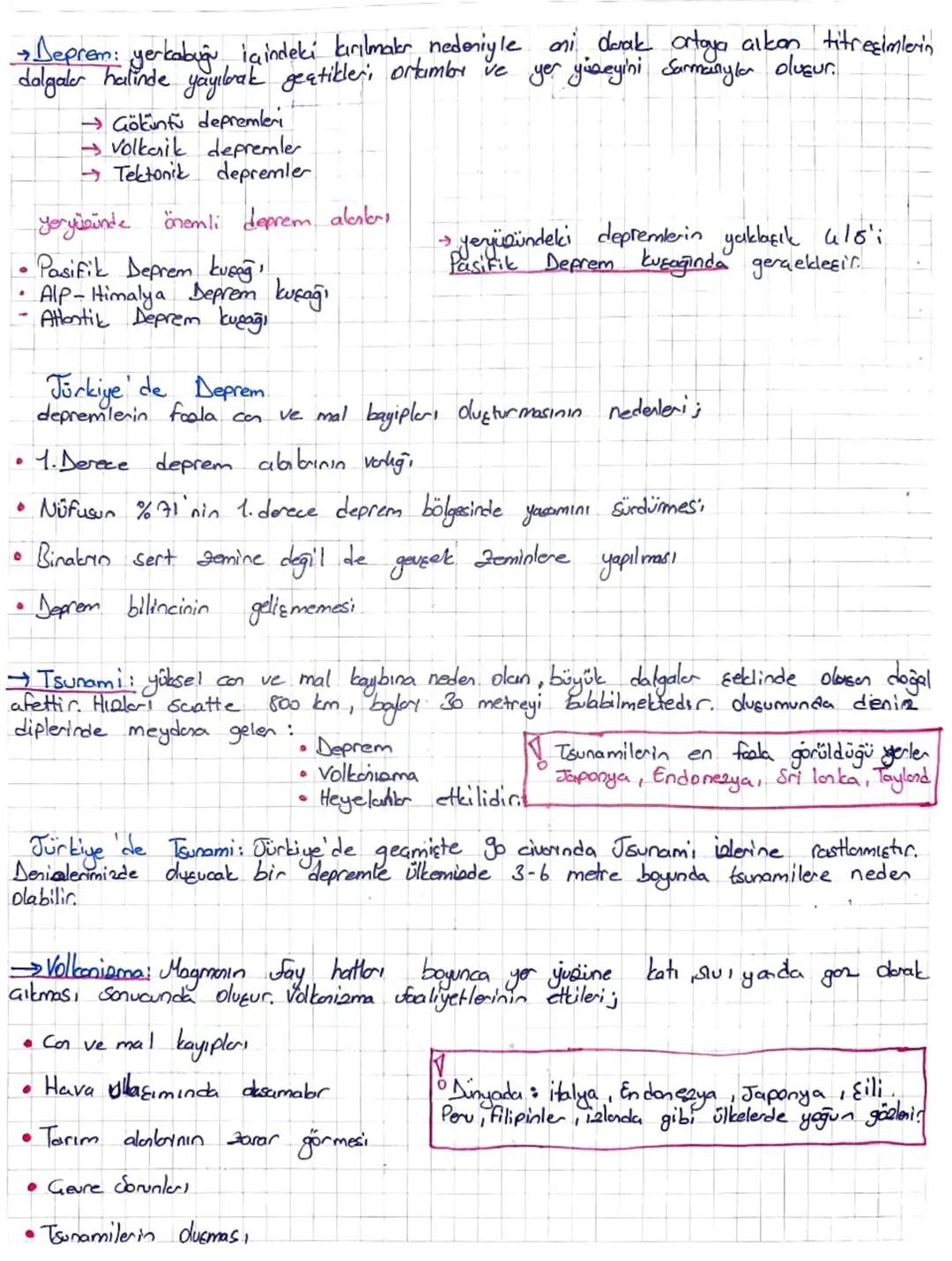 DOĞAL
AFETLER
Doğal Afet: con ve mal kaybına yol acon
umunda insonların da etkisi olabilmektedir.
doğal olaylardır. Bu doğal olayların Olvε-