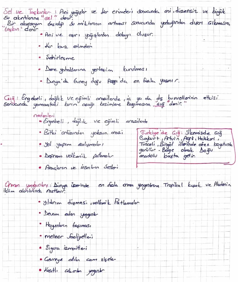 DOĞAL
AFETLER
Doğal Afet: con ve mal kaybına yol acon
umunda insonların da etkisi olabilmektedir.
doğal olaylardır. Bu doğal olayların Olvε-