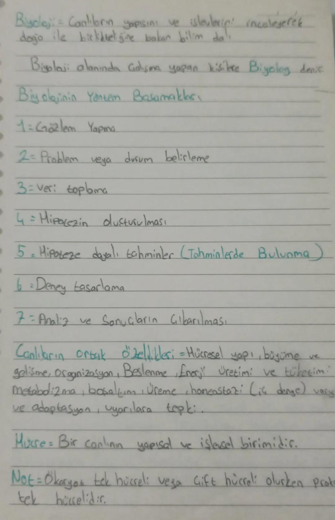 Biyoloji: = Cantiborin yapısını ve işlevlerin inculegere
dogo ile bickbeet gine bakan bilim dal
Biyoloji alanında Galisma yapan kişilere Biy