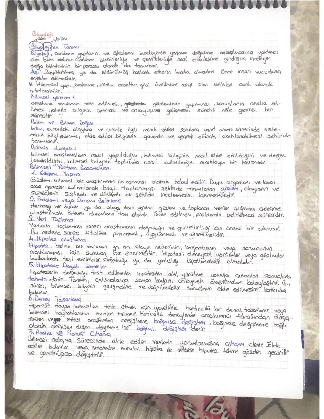 9.sınıf biyoloji konu anlatımı 