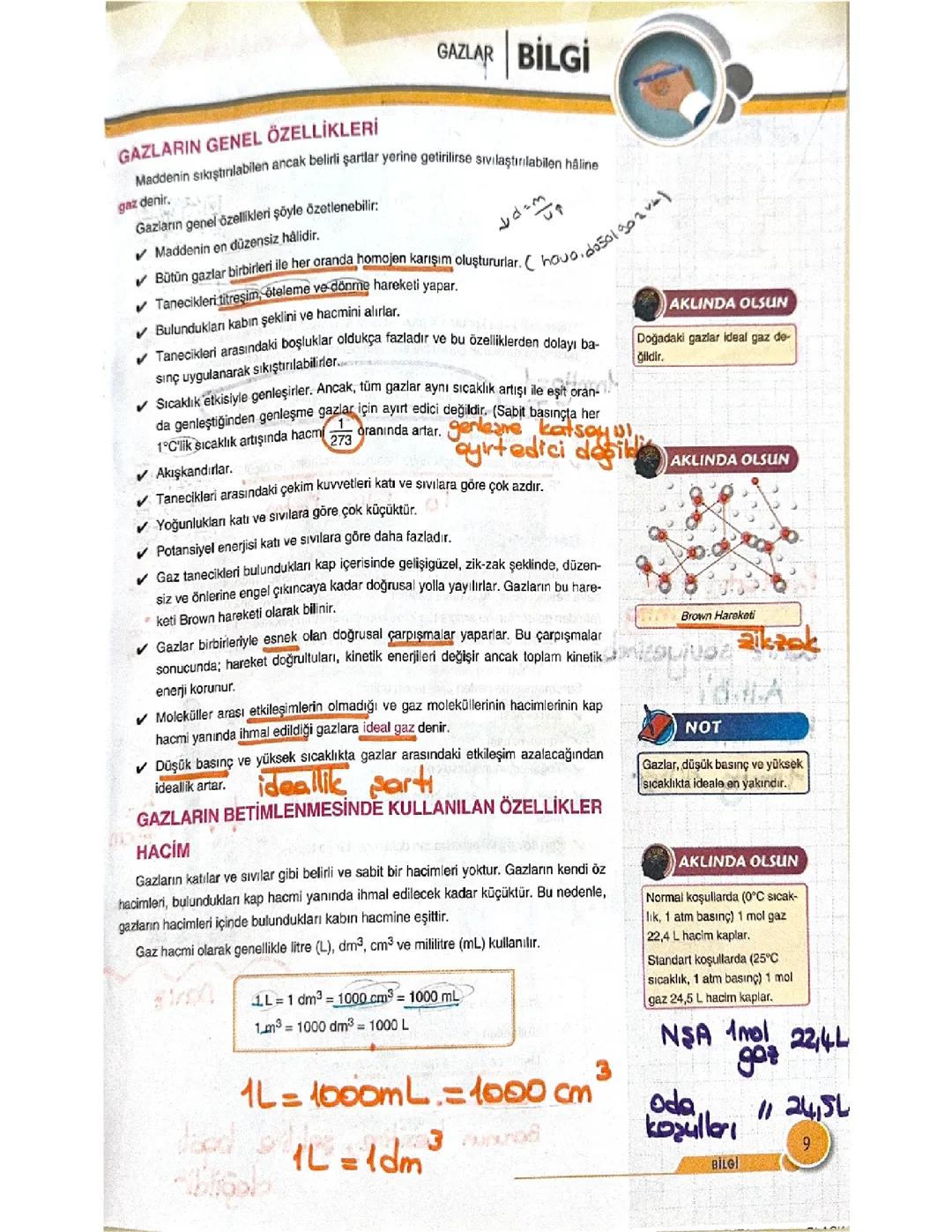 11.sınıf Kimya Gazlar Konu Anlatımı