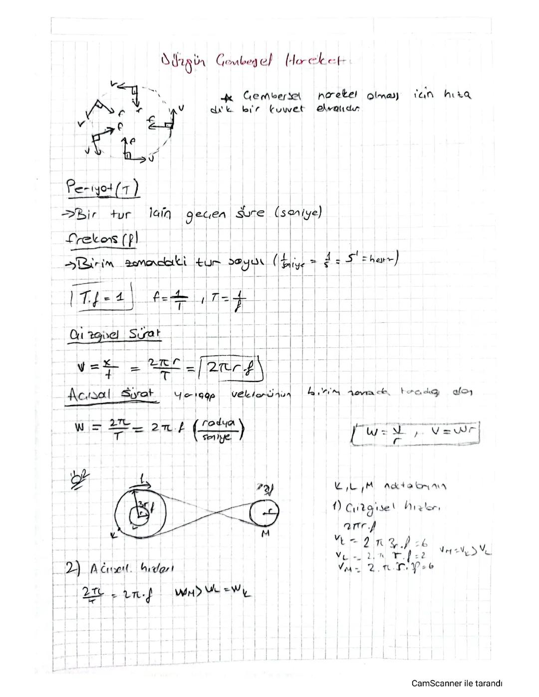 Düzgün Çembersel Hareket: Formüller ve PDF'ler - 12. Sınıf Fizik