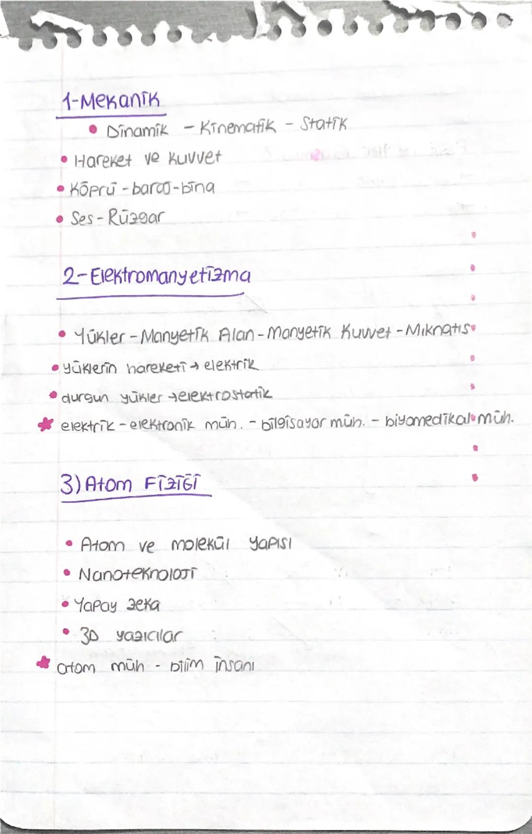 Fizik, madde ve enerji arasındaki etkileşimi inceleyen
bilim dalıdır.
Fik ne ile uğraşmaz?
maddi evren dışı şeyler →Maddenin var olmasinin ö