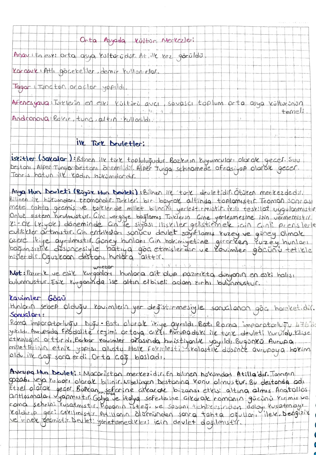 Orta Asyada Kültür Merkezleri
Anay: En eski orta asya kulturudur. At ilk kez görüldü.
Karasuk: Allı göçebeliler, demir kullanıcles.
Tagor
Tu