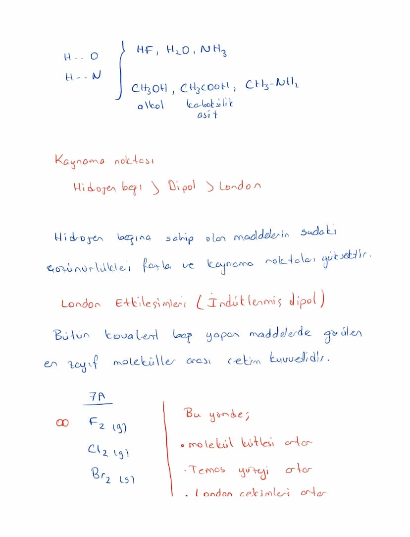 H₂O
Kimyasal Türler Arası Etkileşimler
0.
H
H
40157
·Güçlü etkileşim (Kimyasal)
Zayıf etkileşim (Fiziksel)
40651
H H
H
H
Etkileşimler
Güçlü
