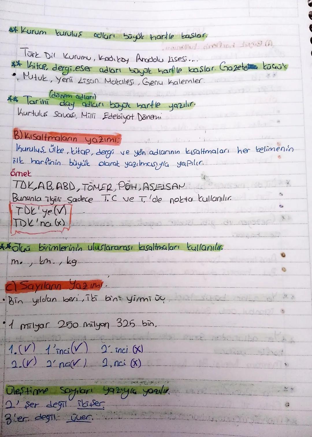 YAZIM KURALLARI:
Orno
• Büyük harflerin kullanımı,
"Atatürk." "Muhtau olduğun kudrel damarlarındaki asil kanda mevcuttur."
diyor
**iki nokta