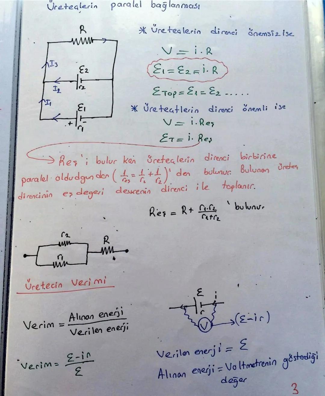 # Elektrik Akımı

Potansiyel fark: Bir iletkende iletkenin bir ucun dan
diger ucuna giderken birim yükün harcadığı enerjiye iletke.
nin iki 