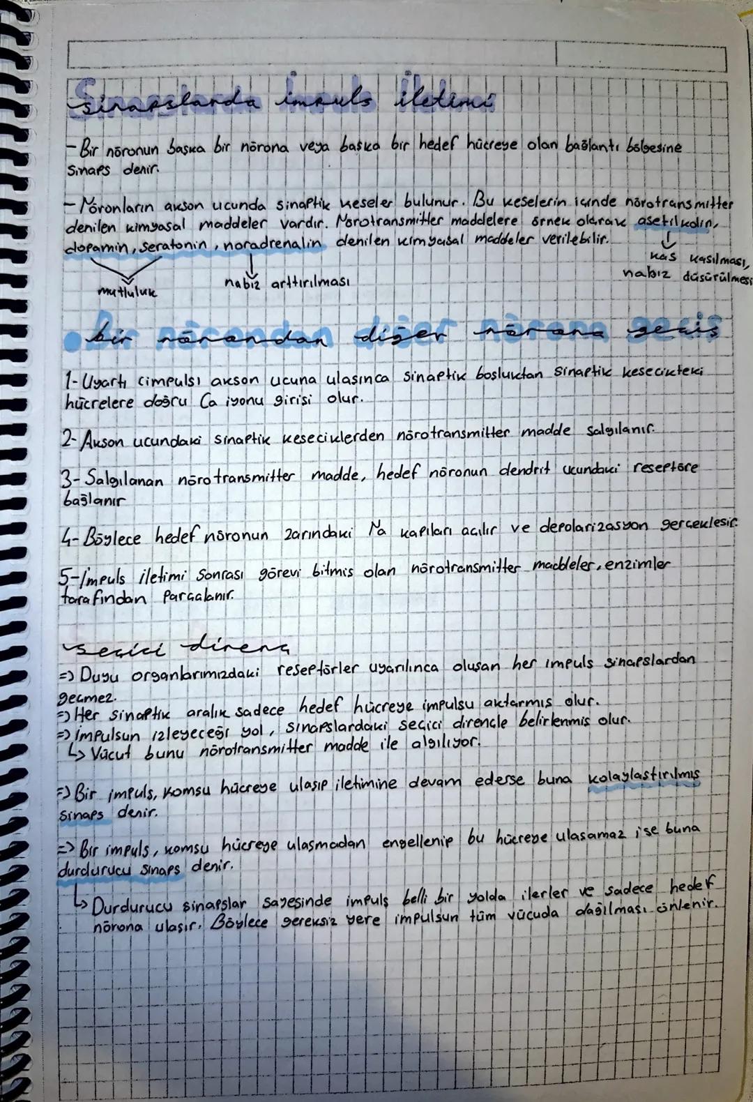 d-heronlarda impuls alusumu, iletime
la veya dis Gevreden gelen uyarılar, nöronda uyartı oluşumuna sebep olur.
- Uyartı nōronda hem elektriu