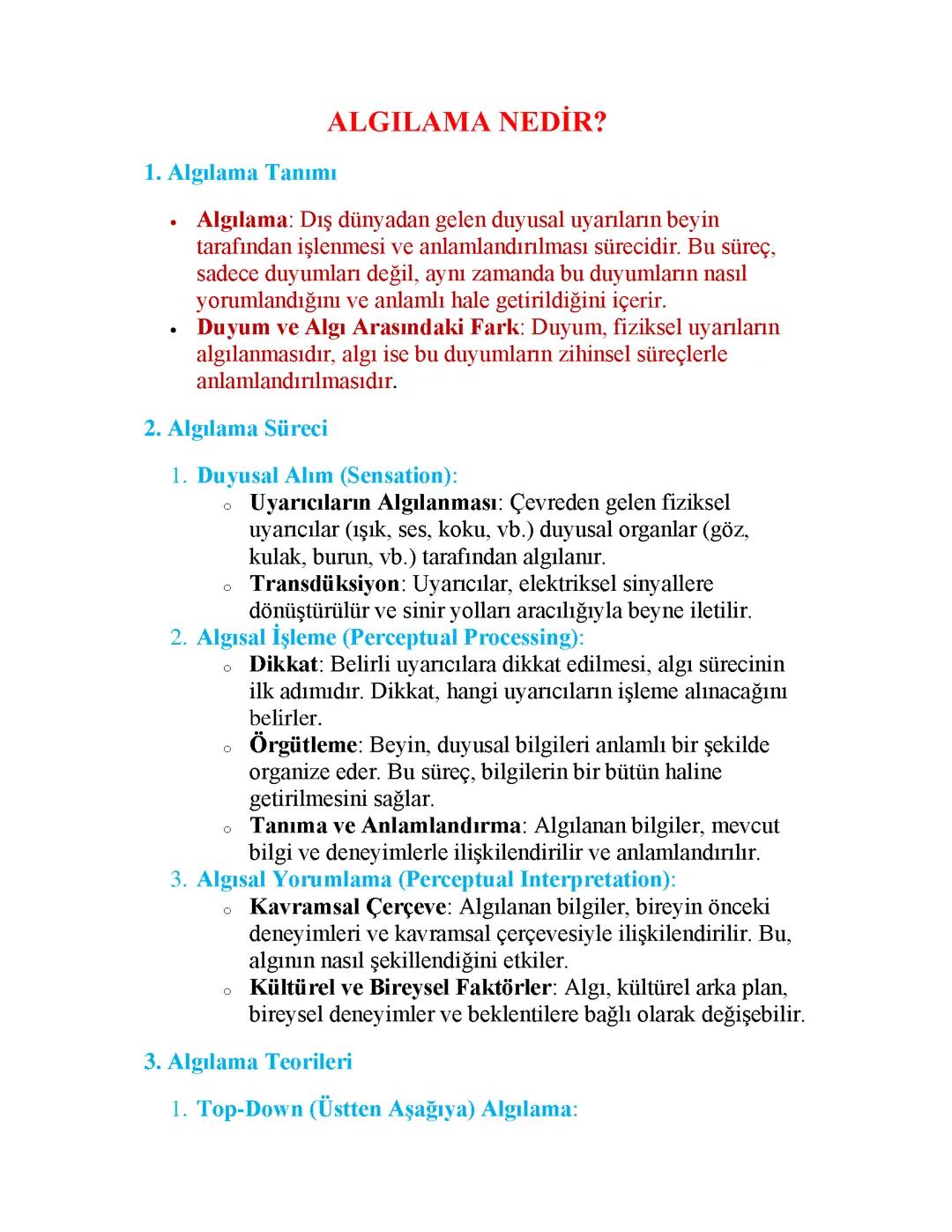 Algılama Hakkında Bilmeniz Gerekenler