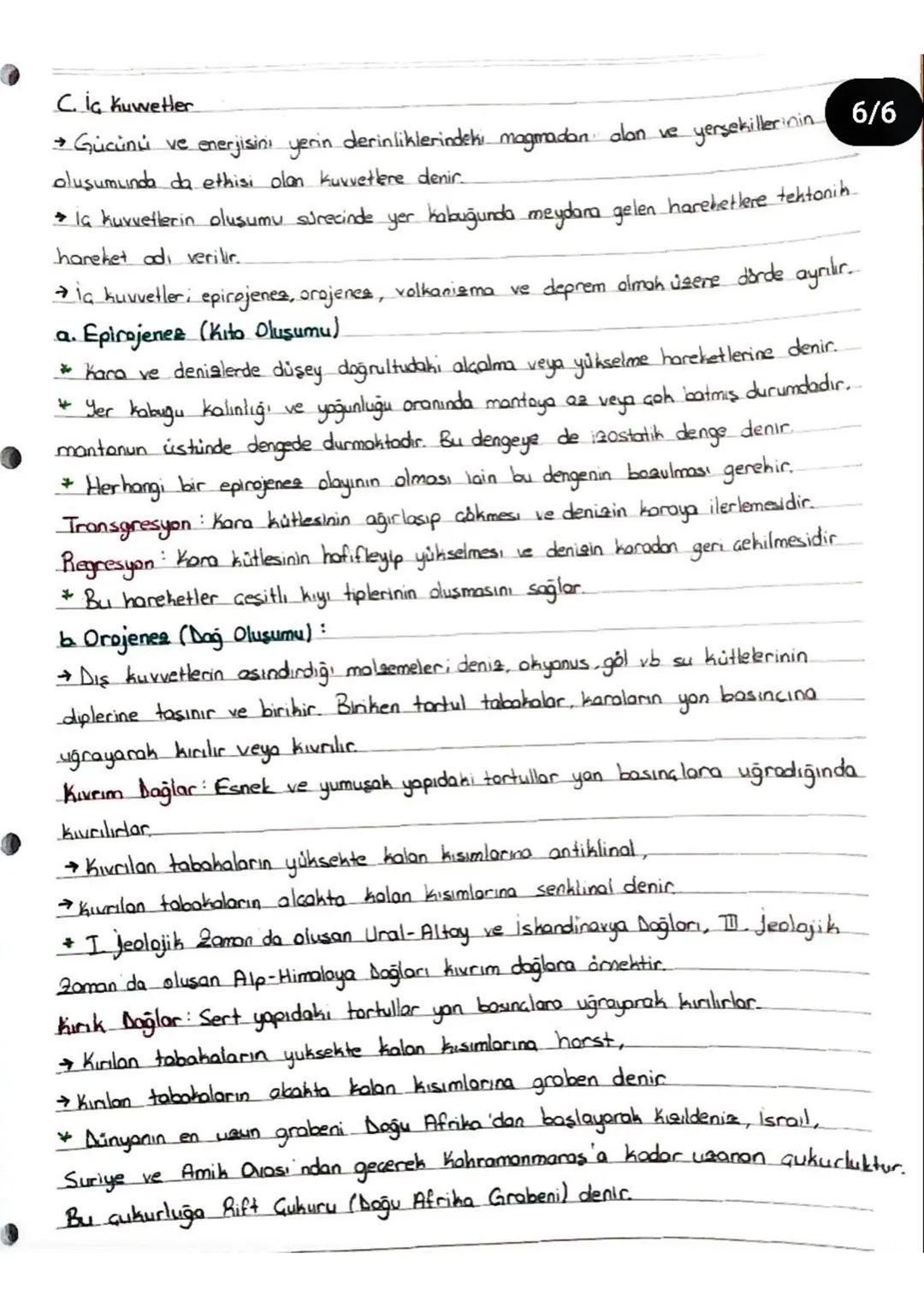 5/6
Türkiye'nin jeolojik Yapısı
Paleozoyik Dönem
* Gür bir bitki örtüsü ve sık ormanlar bulunmaktaydı..
* Bol yağışlı, sıcak bir iklim yaşan